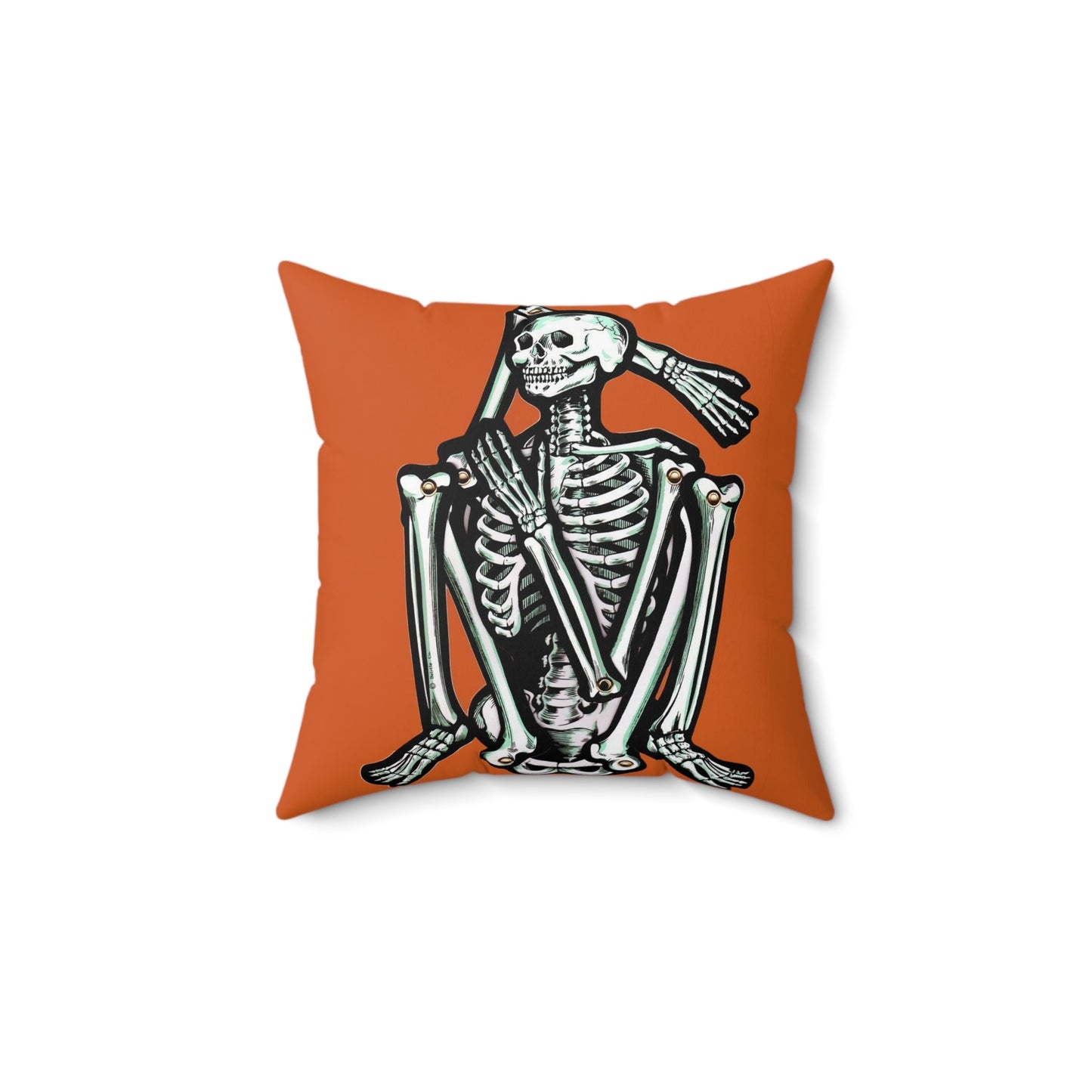 Home Decor - Skeleton Halloween Decor Pillow | Halloween Decor | Spun Polyester Square Pillow | Pillow Included! from Crypto Zoo Tees