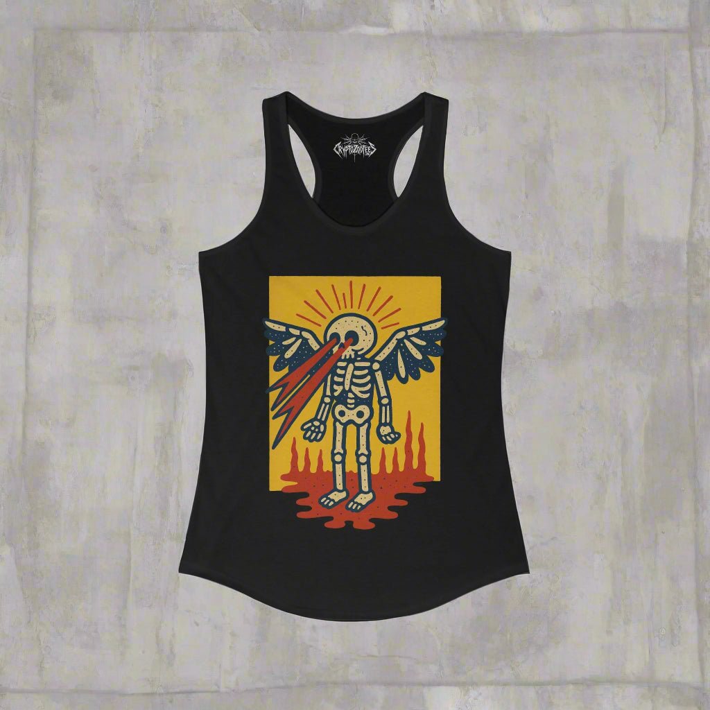 T-Shirt - Skeleton Laser Eyes | Skulls & Skeletons, Psychedelic | Unisex Shirt, Ladies Tee, Tank Top, Long Sleeve, Sweatshirt, Hoodie from Crypto Zoo Tees