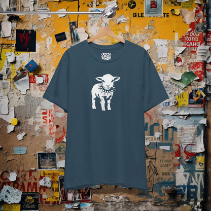 T-Shirt - Small Punk Sheep in Spiked Collar Shirt | Bella + Canvas Unisex T-shirt from Crypto Zoo Tees