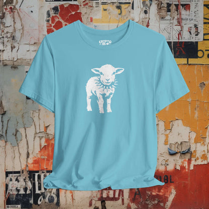 T-Shirt - Small Punk Sheep in Spiked Collar Shirt | Bella + Canvas Unisex T-shirt from Crypto Zoo Tees