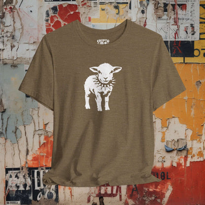 T-Shirt - Small Punk Sheep in Spiked Collar Shirt | Bella + Canvas Unisex T-shirt from Crypto Zoo Tees