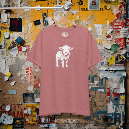 T-Shirt - Small Punk Sheep in Spiked Collar Shirt | Bella + Canvas Unisex T-shirt from Crypto Zoo Tees