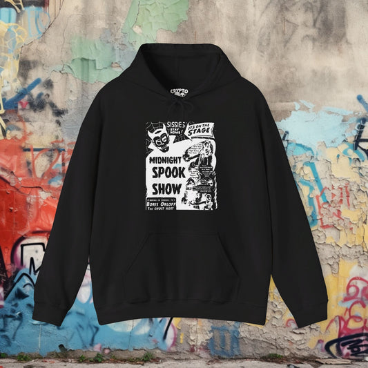 Hoodie - Spook Show Vintage Halloween | Hoodie | Hooded Sweatshirt from Crypto Zoo Tees