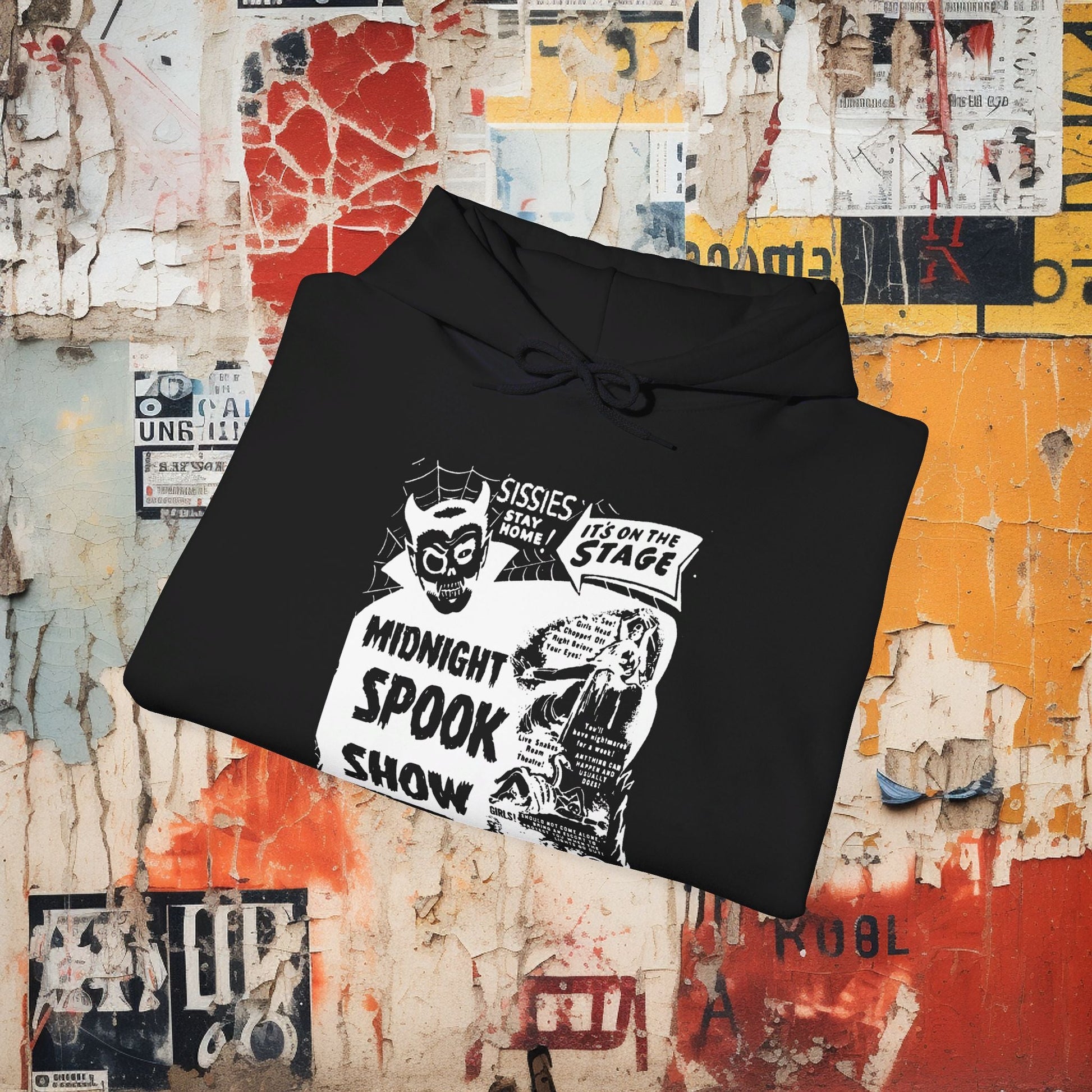 Hoodie - Spook Show Vintage Halloween | Hoodie | Hooded Sweatshirt from Crypto Zoo Tees