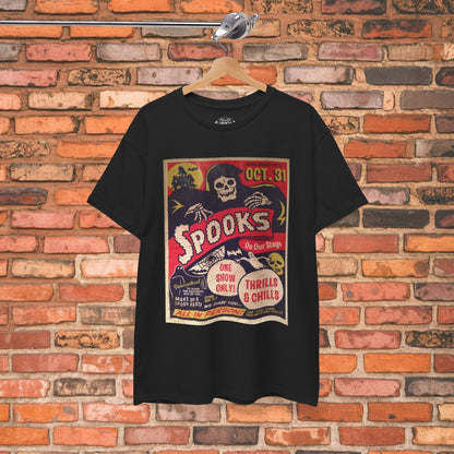 T-Shirt - Spooks On Stage | Halloween, Retro & Vintage | Unisex Shirt, Ladies Tee, Tank Top, Long Sleeve, Sweatshirt, Hoodie from Crypto Zoo Tees
