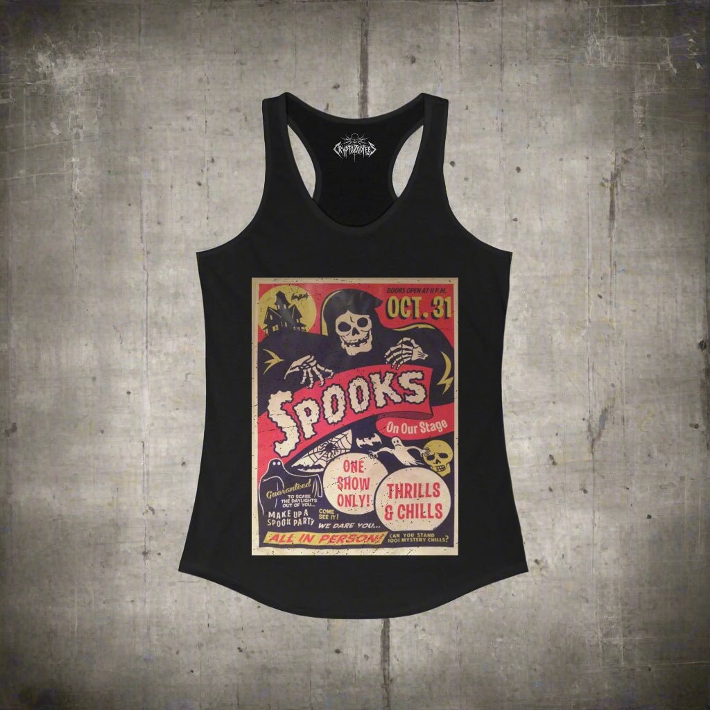 T-Shirt - Spooks On Stage | Halloween, Retro & Vintage | Unisex Shirt, Ladies Tee, Tank Top, Long Sleeve, Sweatshirt, Hoodie from Crypto Zoo Tees