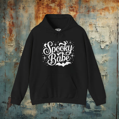 Hoodie - Spooky Babe | Goth | Horror | Paranormal | Hoodie | Hooded Sweatshirt from Crypto Zoo Tees