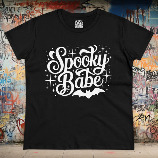 T-Shirt - Spooky Babe | Horror | Paranormal | Women's T-Shirt | Cotton Tee from Crypto Zoo Tees