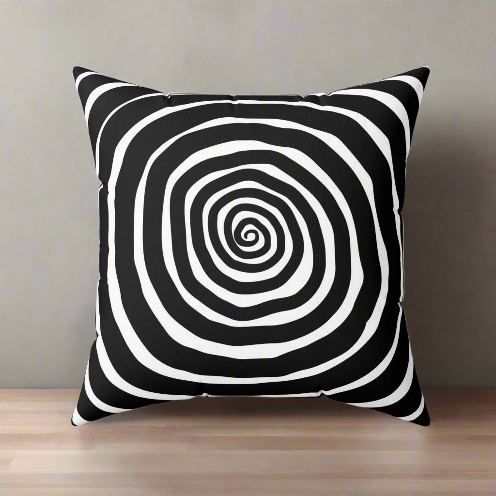 Home Decor - Spooky Spiral Pillow | Gothic Halloween Home Decor | Spun Polyester Pillow | Pillow Included! from Crypto Zoo Tees