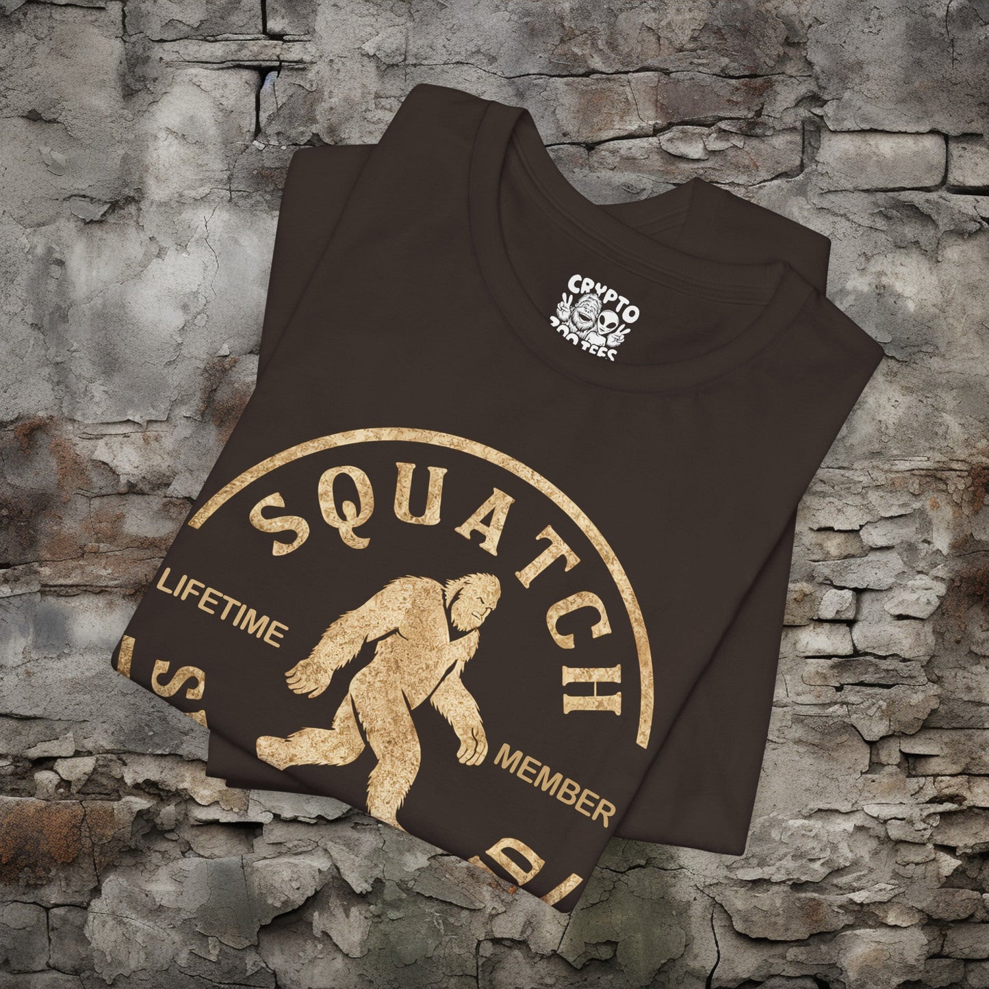 T-Shirt - Squatch Search Squad Lifetime Member Bigfoot Tee | Bella + Canvas Unisex T-shirt from Crypto Zoo Tees