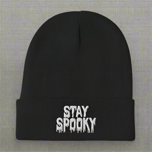  - Stay Spooky | Embroidered Beanie | Winter Hat from Crypto Zoo Tees