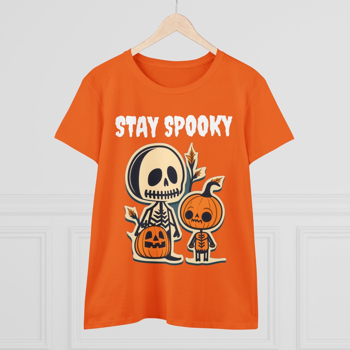 T-Shirt - Stay Spooky Retro Vintage Halloween | Women's T-Shirt | Cotton Ladies Tee from Crypto Zoo Tees