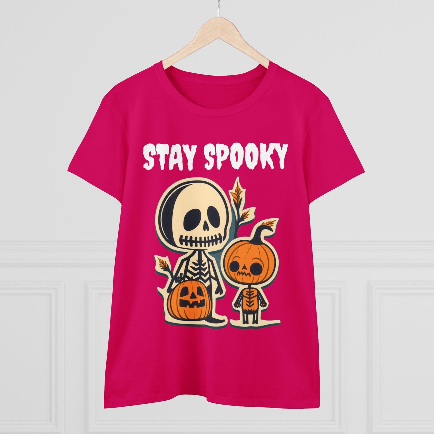 T-Shirt - Stay Spooky Retro Vintage Halloween | Women's T-Shirt | Cotton Ladies Tee from Crypto Zoo Tees