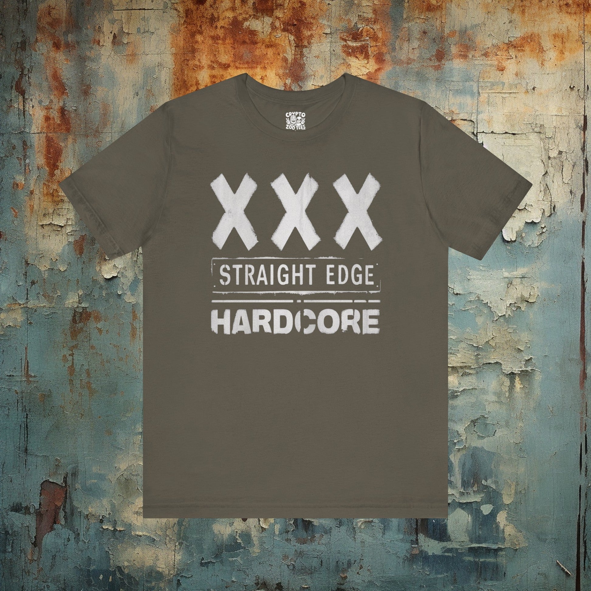 T-Shirt - Straight Edge Hardcore Punk Tee | Bella + Canvas Unisex T-shirt from Crypto Zoo Tees