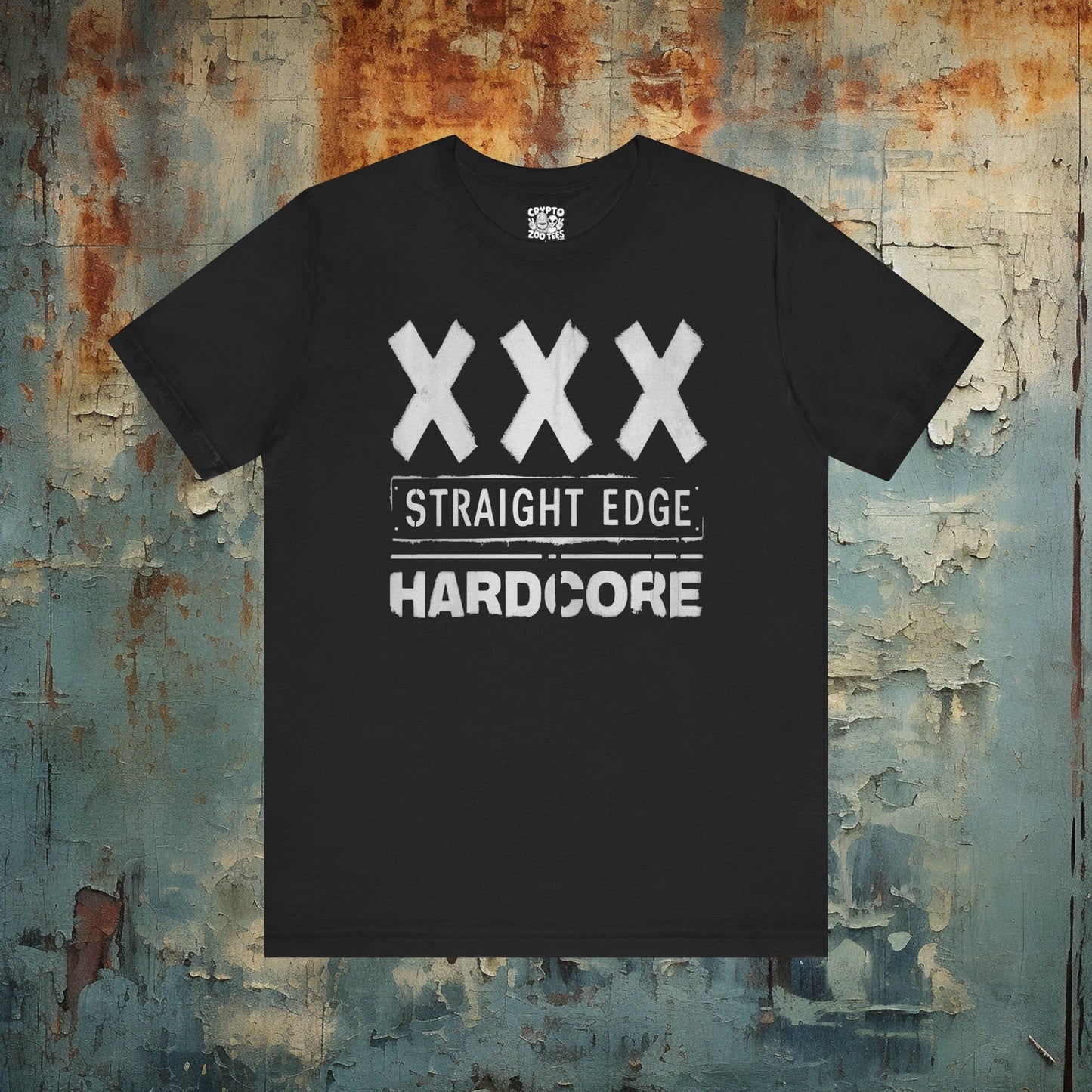 T-Shirt - Straight Edge Hardcore Punk Tee | Bella + Canvas Unisex T-shirt from Crypto Zoo Tees