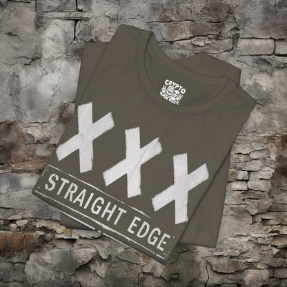 T-Shirt - Straight Edge Hardcore Punk Tee | Bella + Canvas Unisex T-shirt from Crypto Zoo Tees