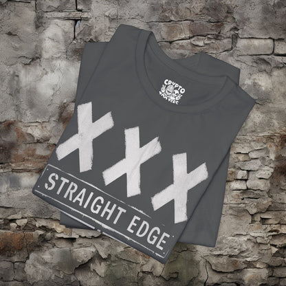 T-Shirt - Straight Edge Hardcore Punk Tee | Bella + Canvas Unisex T-shirt from Crypto Zoo Tees