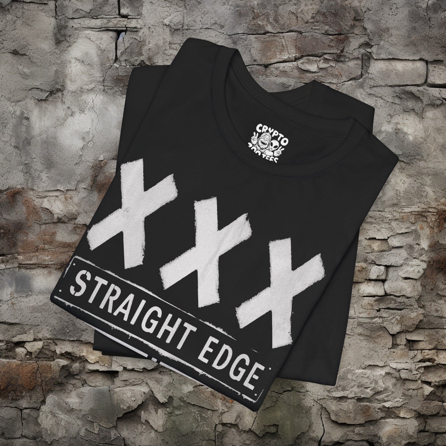 T-Shirt - Straight Edge Hardcore Punk Tee | Bella + Canvas Unisex T-shirt from Crypto Zoo Tees