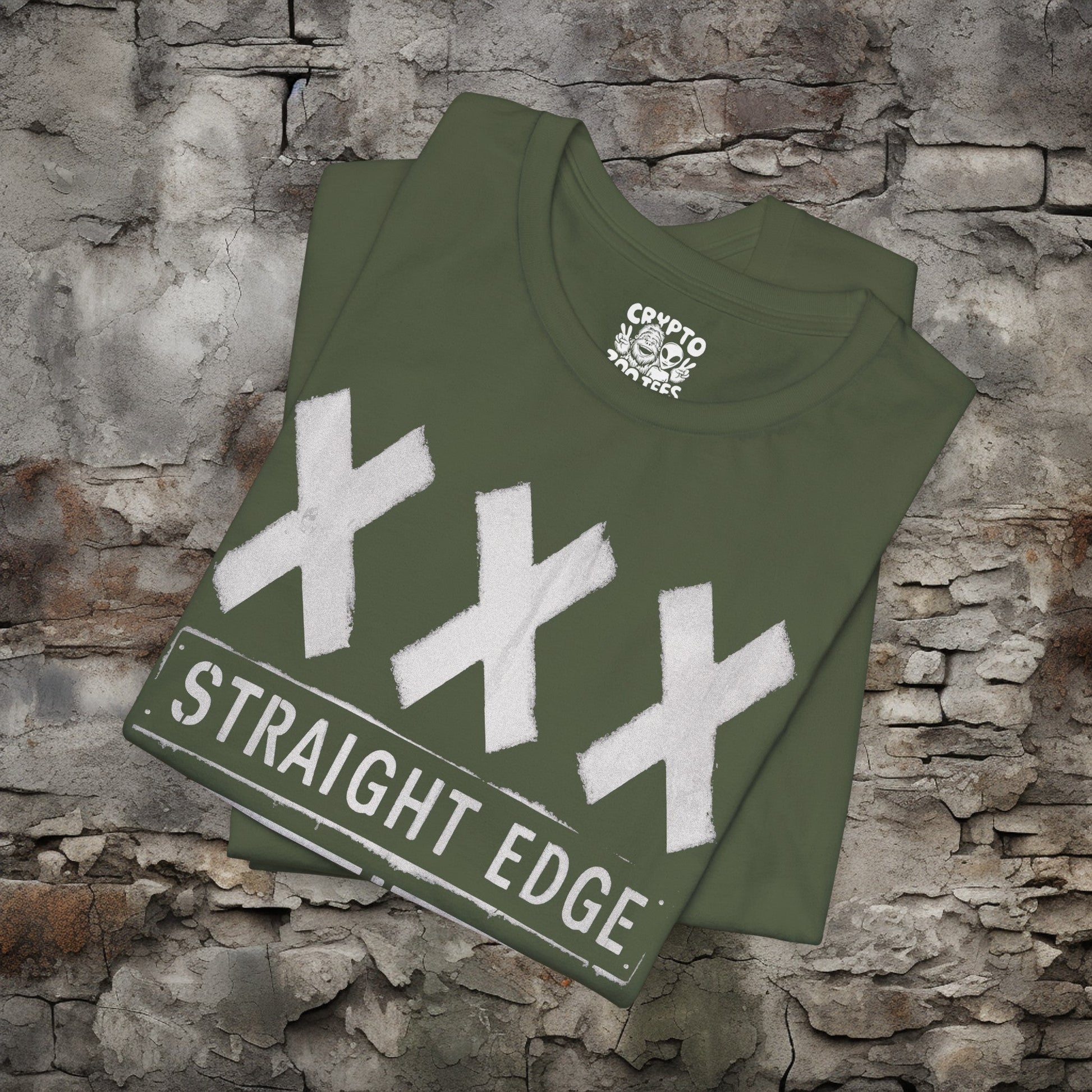 T-Shirt - Straight Edge Hardcore Punk Tee | Bella + Canvas Unisex T-shirt from Crypto Zoo Tees