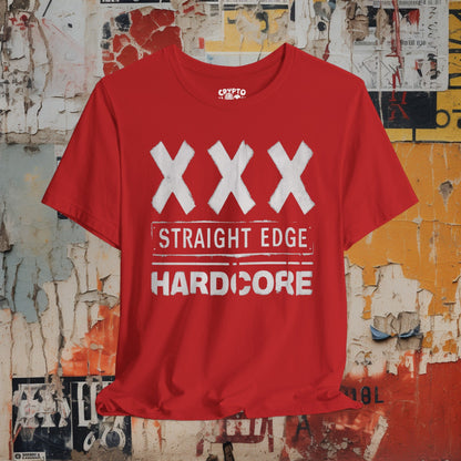 T-Shirt - Straight Edge Hardcore Punk Tee | Bella + Canvas Unisex T-shirt from Crypto Zoo Tees