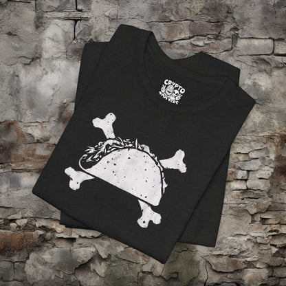 T-Shirt - Taco and Crossbones Tee | Bella + Canvas Unisex T-shirt from Crypto Zoo Tees