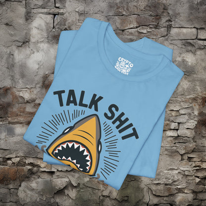 T-Shirt - Talk Shit Get Bit Shark Week is Every Week Tee | Bella + Canvas Unisex T-shirt from Crypto Zoo Tees