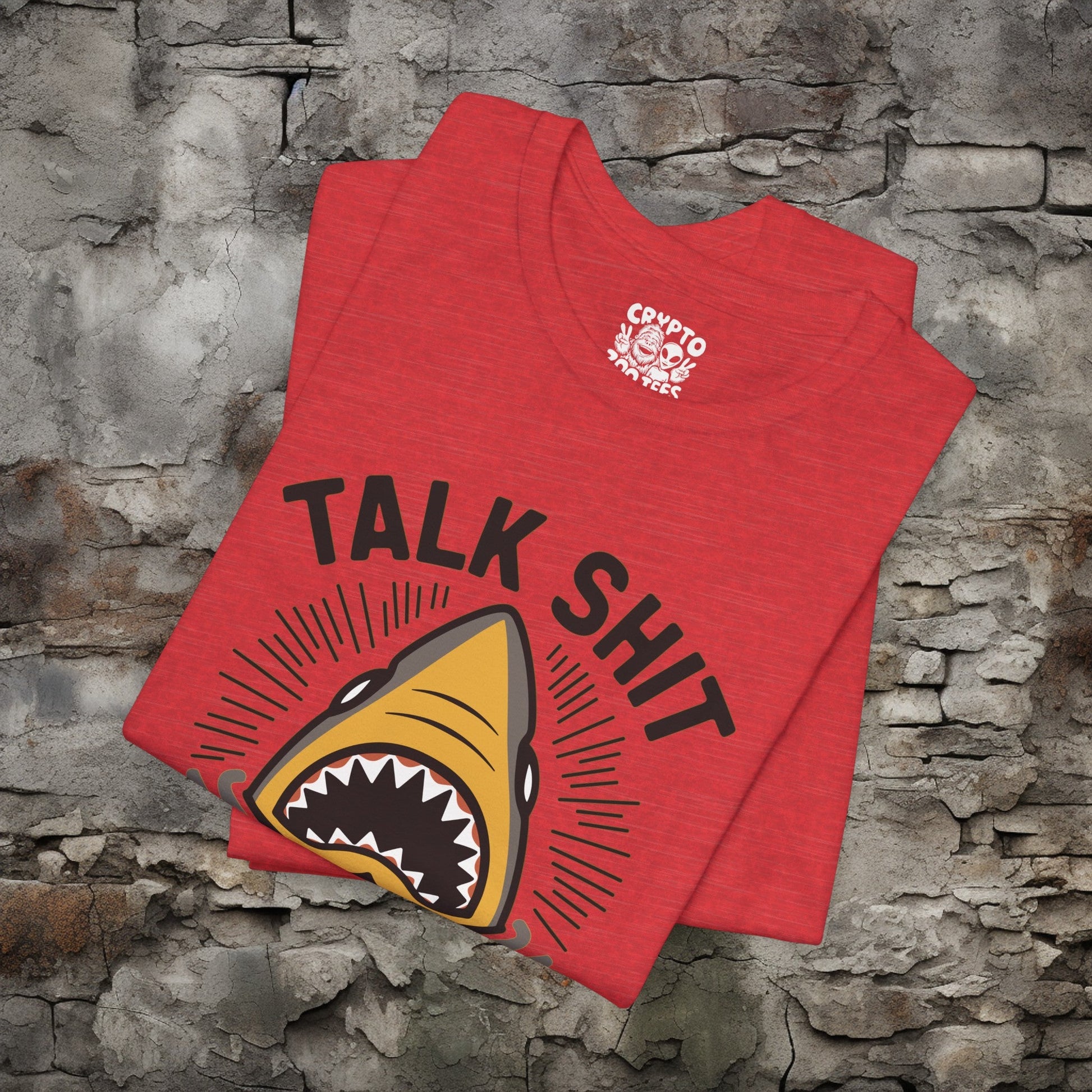 T-Shirt - Talk Shit Get Bit Shark Week is Every Week Tee | Bella + Canvas Unisex T-shirt from Crypto Zoo Tees