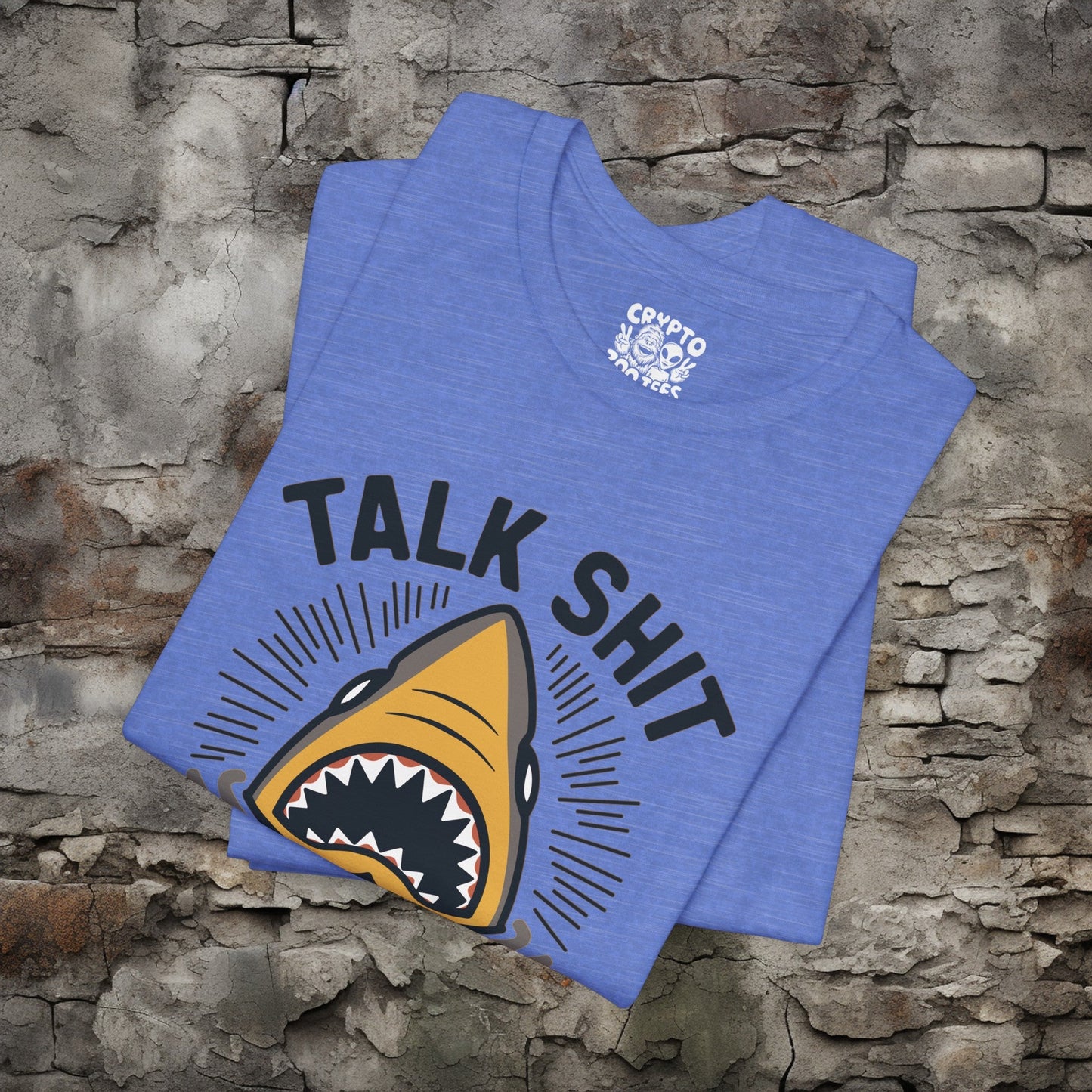 T-Shirt - Talk Shit Get Bit Shark Week is Every Week Tee | Bella + Canvas Unisex T-shirt from Crypto Zoo Tees