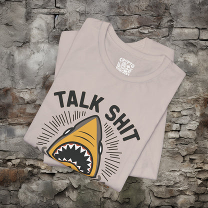 T-Shirt - Talk Shit Get Bit Shark Week is Every Week Tee | Bella + Canvas Unisex T-shirt from Crypto Zoo Tees