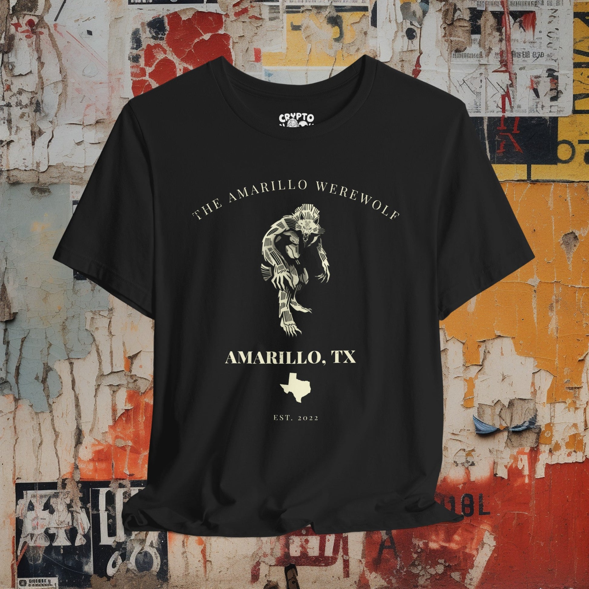 T-Shirt - The Amarillo Warewolf - Amarillo, Texas Tee | Bella + Canvas Unisex T-shirt from Crypto Zoo Tees