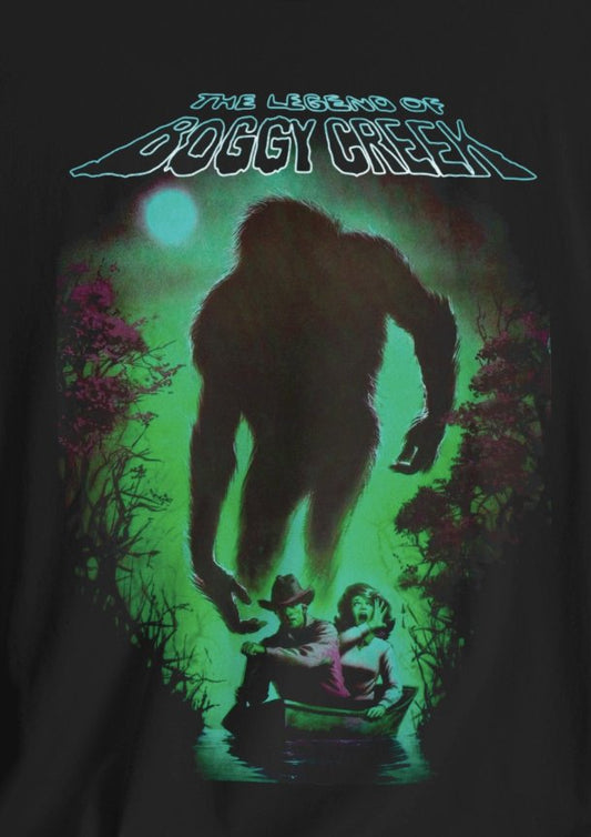 T-Shirt - The Legend of Boggy Creek - Bigfoot Movie | Women's T-Shirt | Cotton Tee from Crypto Zoo Tees