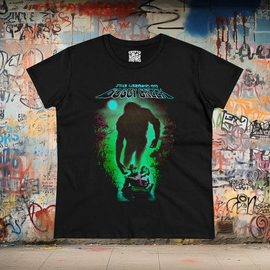 T-Shirt - The Legend of Boggy Creek - Bigfoot Movie | Women's T-Shirt | Cotton Tee from Crypto Zoo Tees