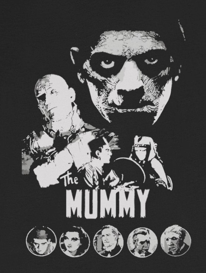 T-Shirt - The Mummy Shirt: Soft-Cotton T-shirt - Classic Horror Movie Tee from Crypto Zoo Tees