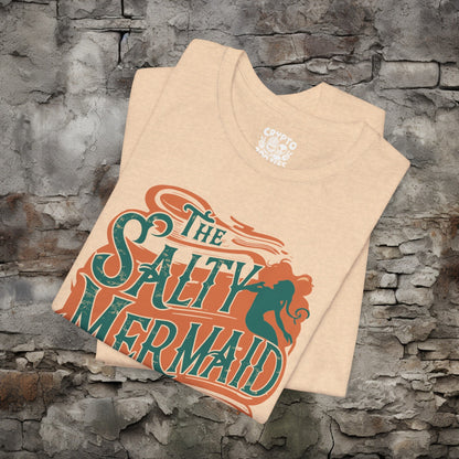 T-Shirt - The Salty Mermaid Dive Bar Crab Shack Funny Nautical Tee | Bella + Canvas Unisex T-shirt from Crypto Zoo Tees