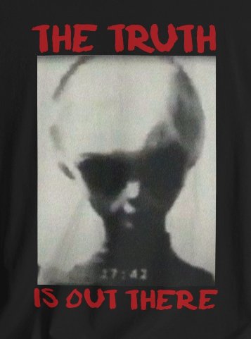 T-Shirt - The Truth is Out There Gray Alien Area 51 Tee | Bella + Canvas Unisex T-shirt from Crypto Zoo Tees