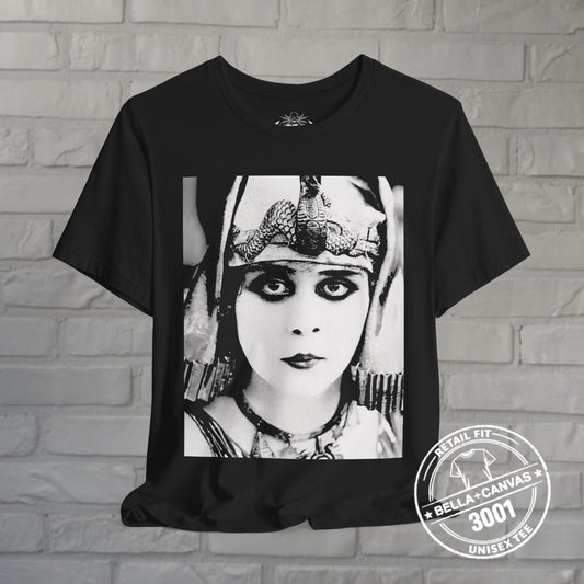 T-Shirt - Theda Bara Cleopatra | Unisex T-shirt (Bella+Canvas 3001) | Art &amp; Artists, Horror | Goth/Gothic, Retro Vintage from Crypto Zoo Tees
