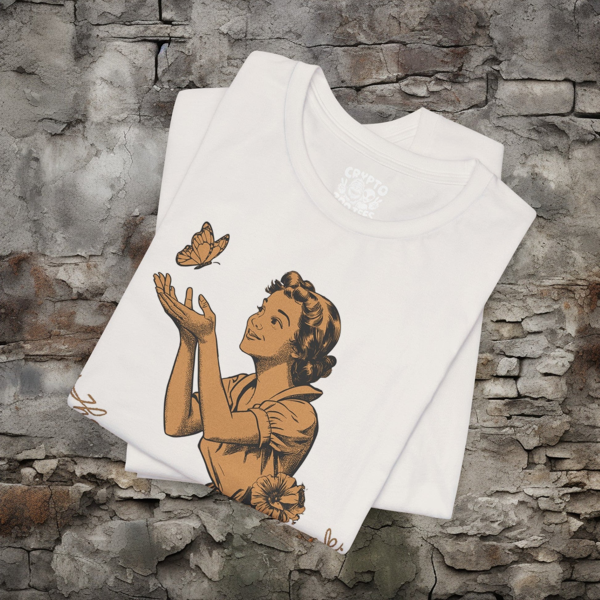 T-Shirt - There Goes My Last F*** Butterfly Release Funny Tee | Bella + Canvas Unisex T-shirt from Crypto Zoo Tees