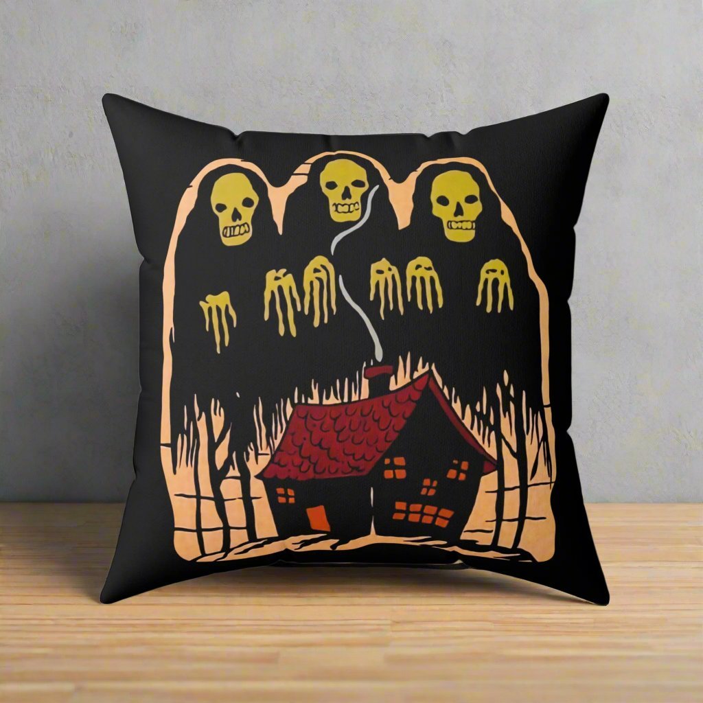 Home Decor - Three Ghouls | Halloween Decor | Spun Polyester Pillow | Pillow Included! from Crypto Zoo Tees