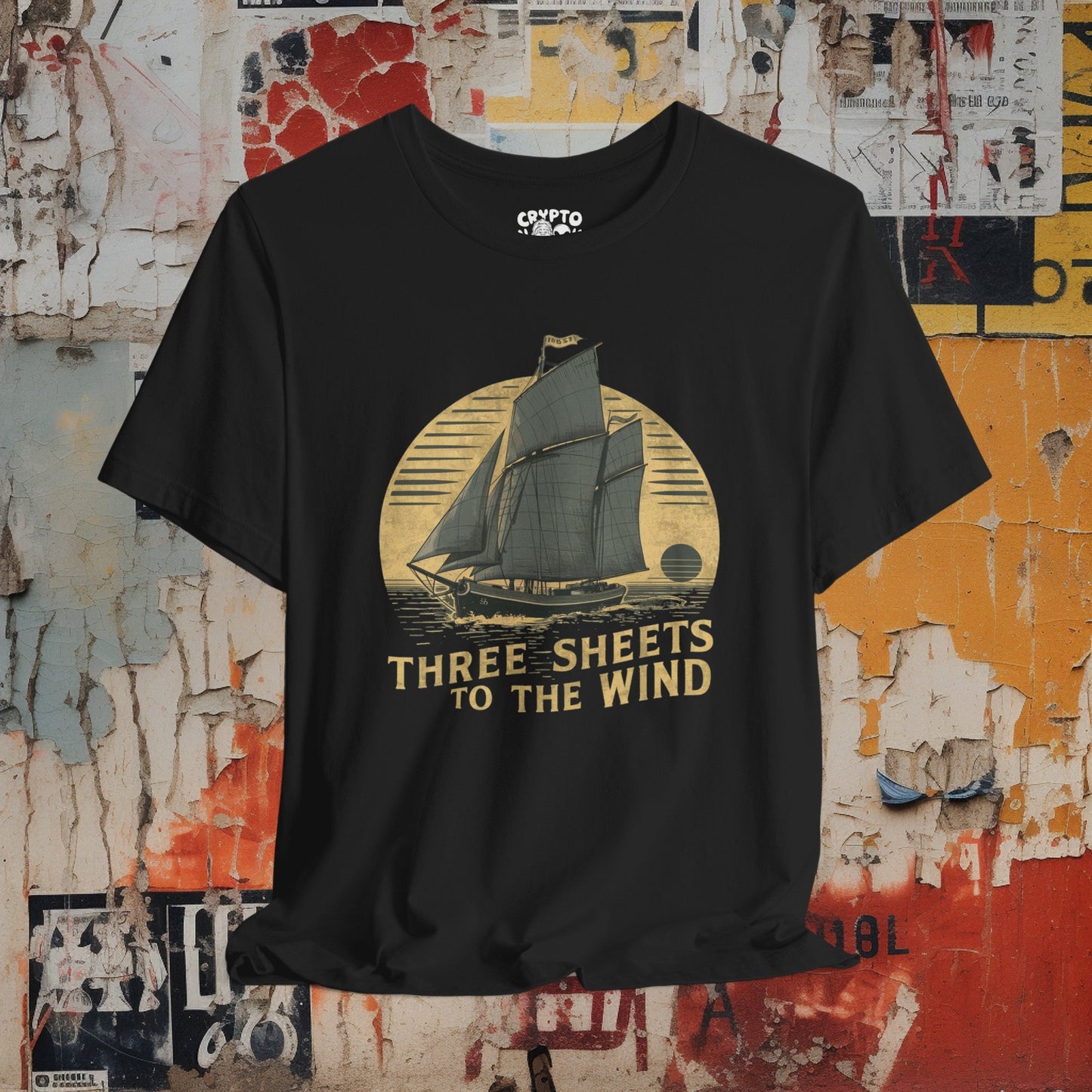 T-Shirt - Three Sheets to the Wind Funny Sailing Shirt | Bella + Canvas Unisex T-shirt from Crypto Zoo Tees