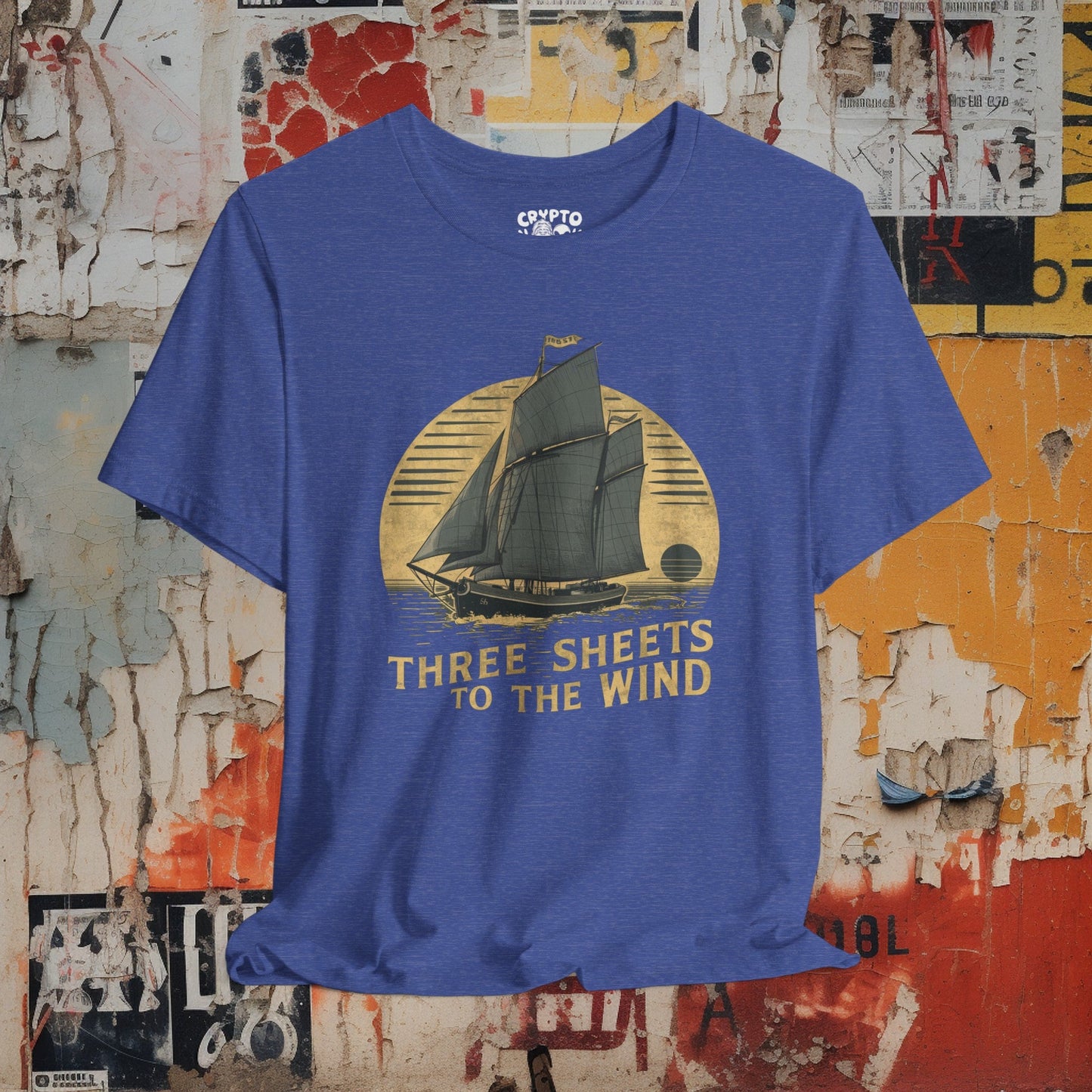 T-Shirt - Three Sheets to the Wind Funny Sailing Shirt | Bella + Canvas Unisex T-shirt from Crypto Zoo Tees