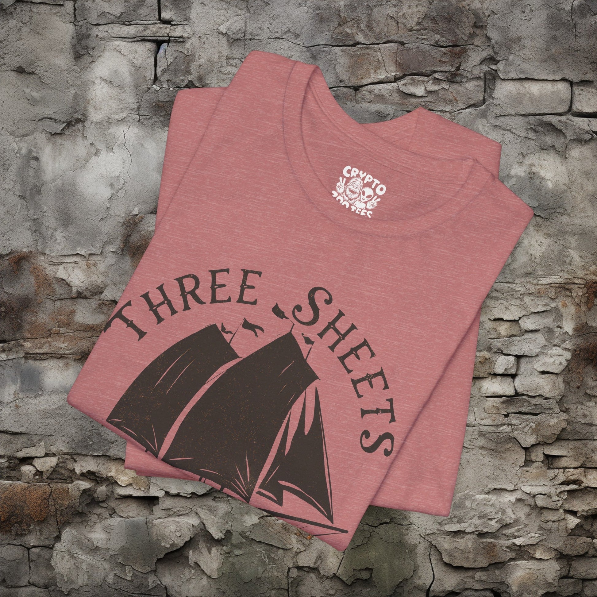 T-Shirt - Three Sheets to the Wind Funny Sailing Shirt | Bella + Canvas Unisex T-shirt from Crypto Zoo Tees