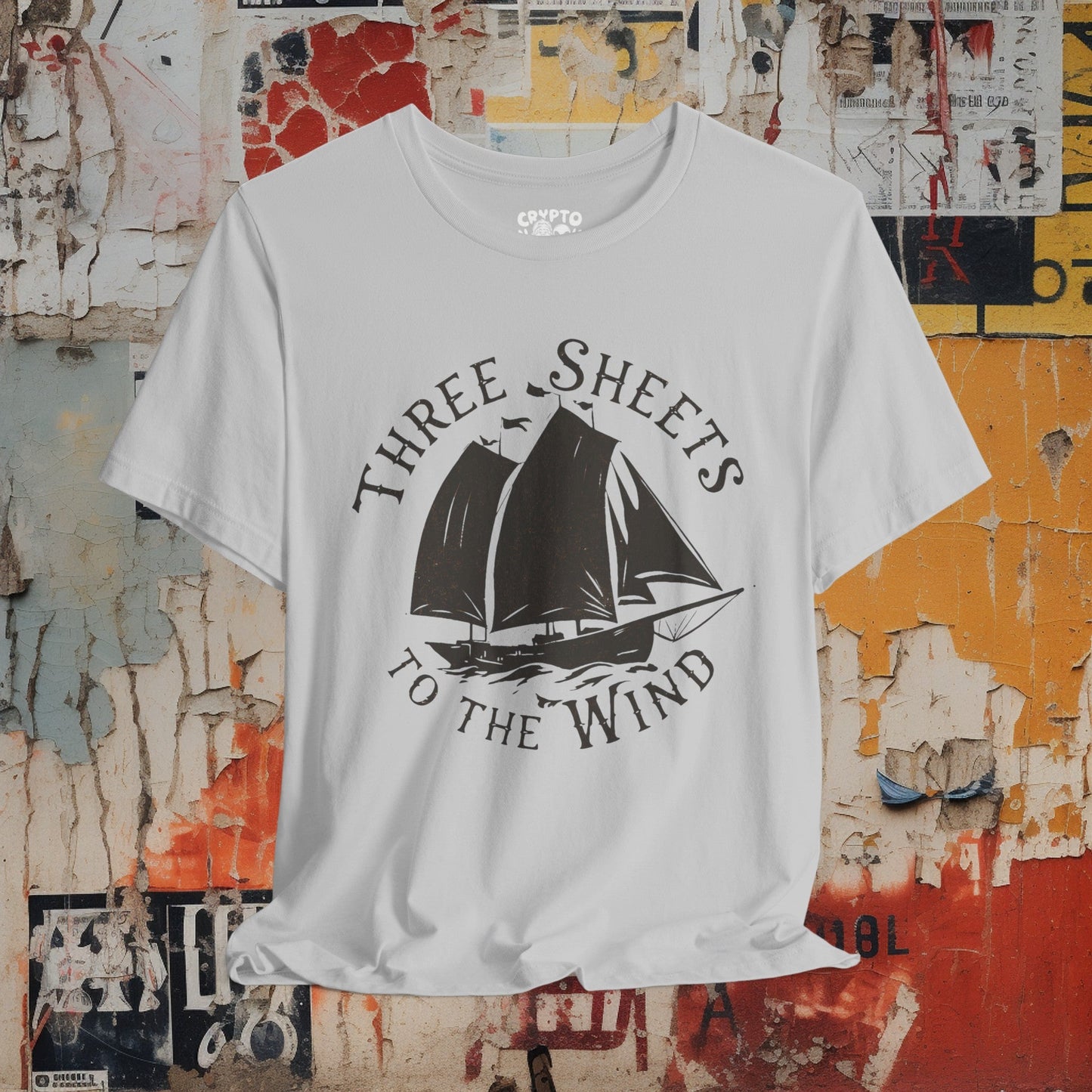 T-Shirt - Three Sheets to the Wind Funny Sailing Shirt | Bella + Canvas Unisex T-shirt from Crypto Zoo Tees