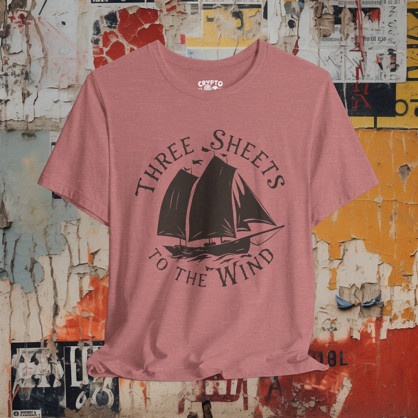 T-Shirt - Three Sheets to the Wind Funny Sailing Shirt | Bella + Canvas Unisex T-shirt from Crypto Zoo Tees