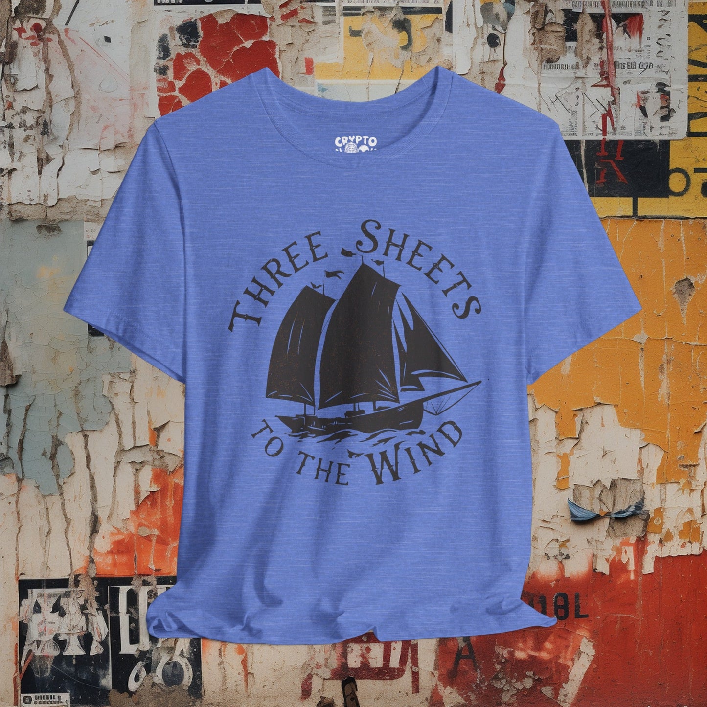 T-Shirt - Three Sheets to the Wind Funny Sailing Shirt | Bella + Canvas Unisex T-shirt from Crypto Zoo Tees