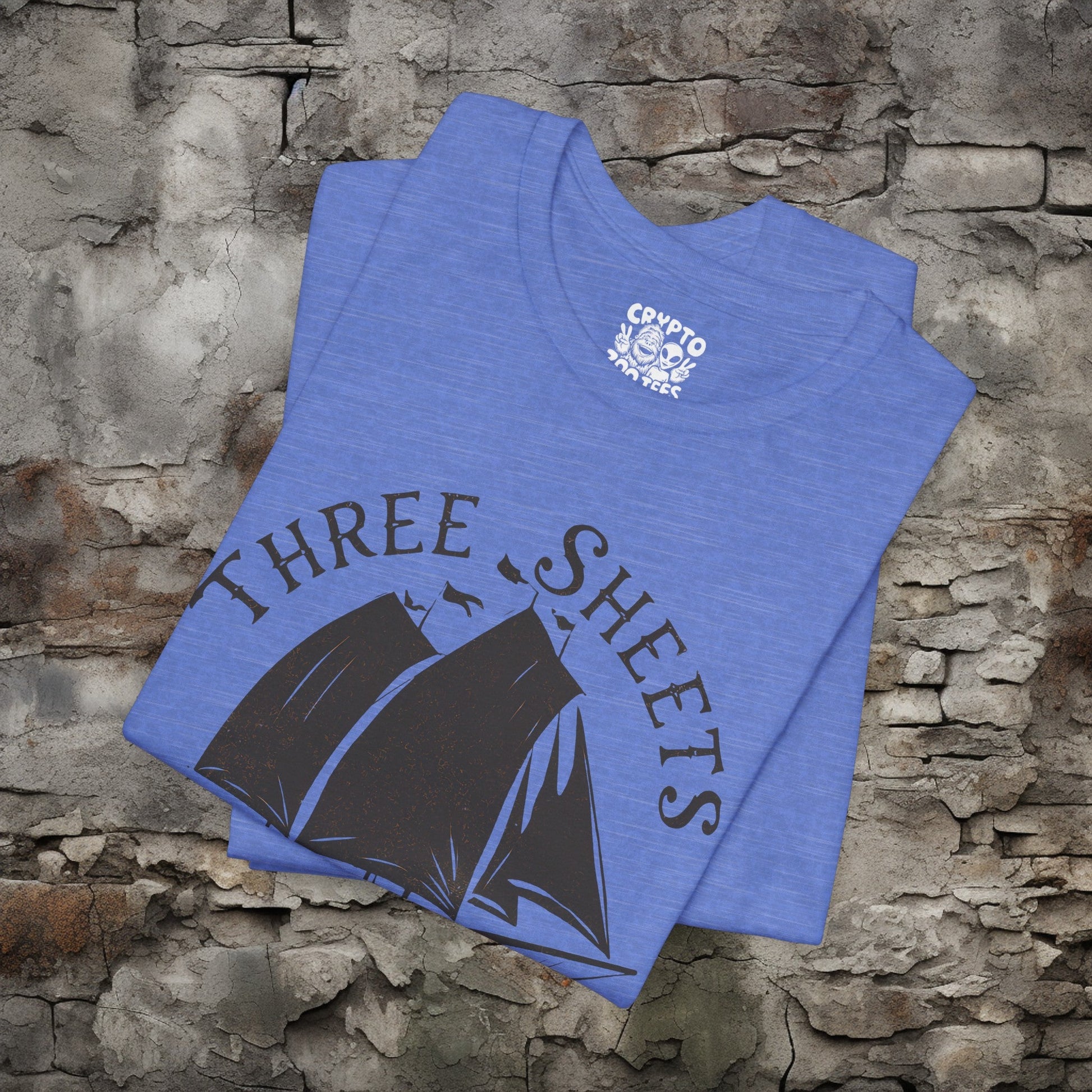 T-Shirt - Three Sheets to the Wind Funny Sailing Shirt | Bella + Canvas Unisex T-shirt from Crypto Zoo Tees