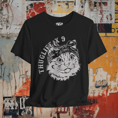 T-Shirt - Thuglife x9 Gangsta Cat Funny Animal Tee | Bella + Canvas Unisex T-shirt from Crypto Zoo Tees