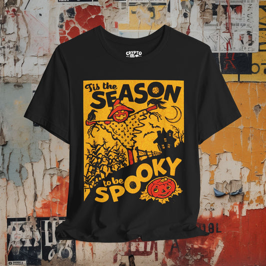 T-Shirt - Tis The Season To Be Spooky - Vintage Halloween | Bella + Canvas Unisex T-shirt from Crypto Zoo Tees