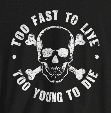T-Shirt - Too Fast To Live Skull Shirt | Bella + Canvas Unisex T-shirt from Crypto Zoo Tees