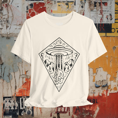 T-Shirt - UFO Bigfoot Diamond Outdoors Tee | Bella + Canvas Unisex T-shirt from Crypto Zoo Tees