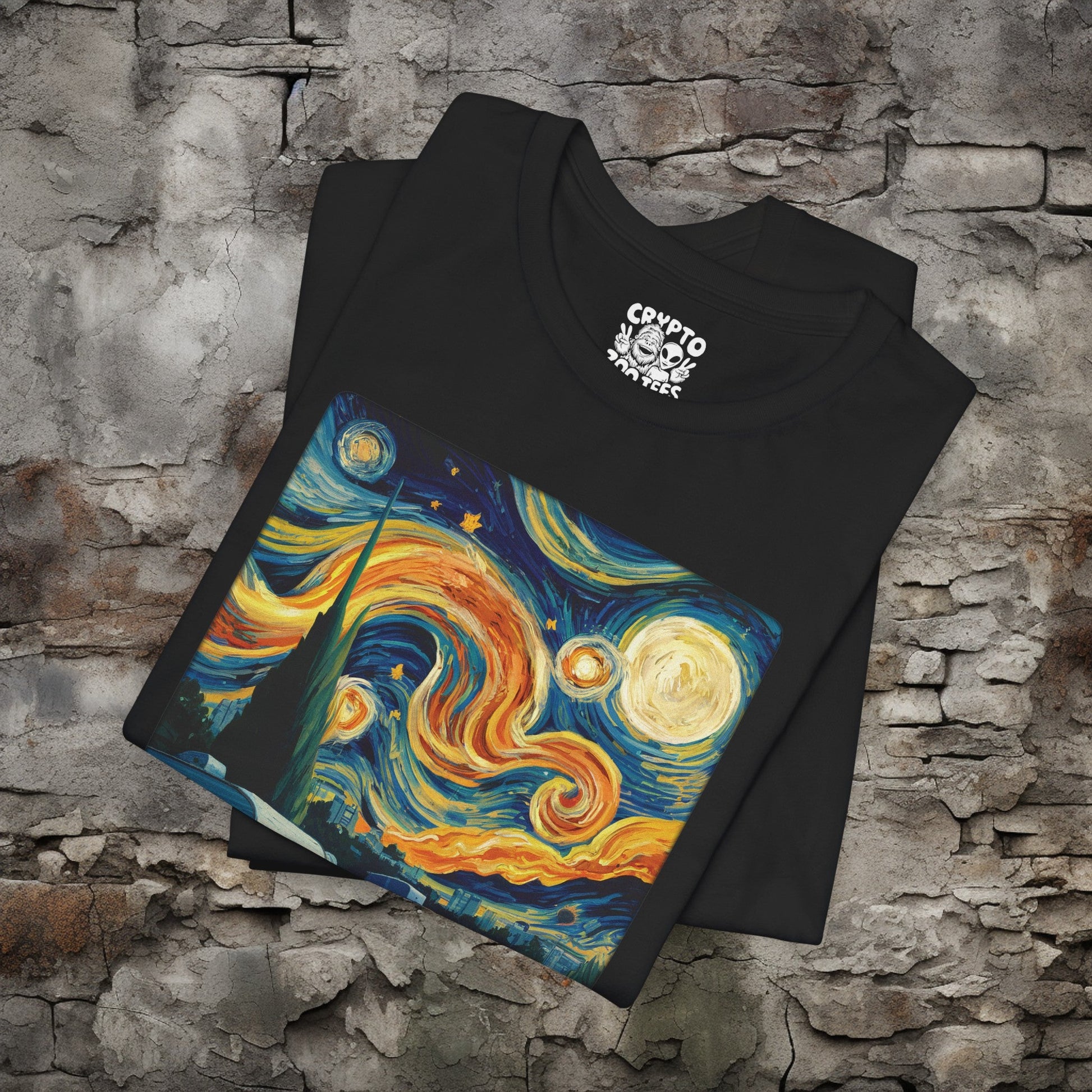 T-Shirt - Van Gogh Trailer Park Funny Camper Tee | Bella + Canvas Unisex T-shirt from Crypto Zoo Tees